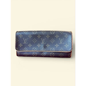 Louis Vuitton Brown & Tan Monogram Pochette Twin Clutch